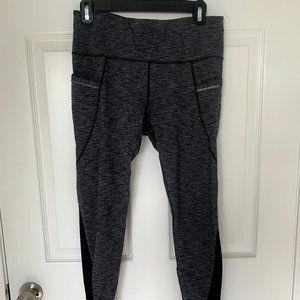 Athleta Grey Running Leggings with Pockets